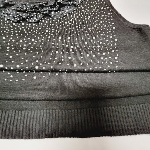 Sleeveless black Top or Blouse with sequins Sizes M / L / XL - New! - Picture 7 of 11